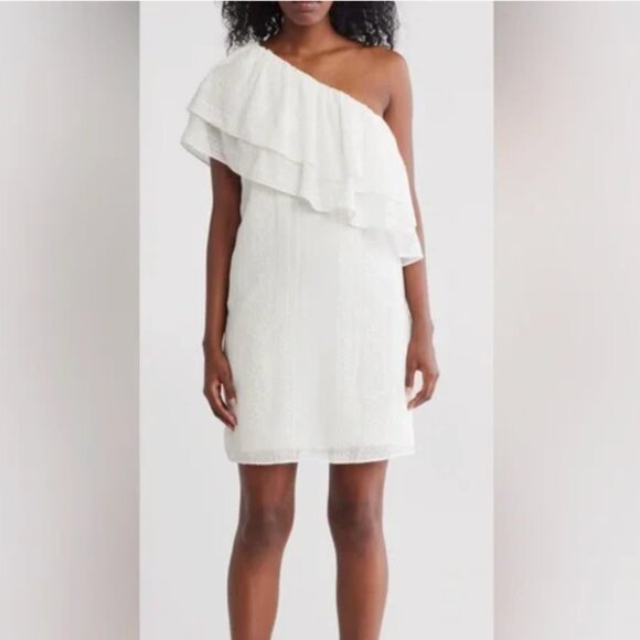 Trina Turk Women's White Phebe Embroidered Mini Shift Dress Small - Picture 1 of 7